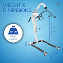 Joerns Hoyer Deluxe Power Lifter Bariatric Patient Lift with 6-Point Cradle