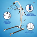 Joerns Hoyer Deluxe Power Lifter Bariatric Patient Lift with 6-Point Cradle