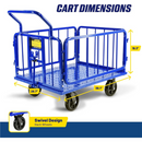 SuperHandy Goodyear Heavy-Duty Cargo Trailer – 1200 lbs Capacity, Lightweight Aluminum