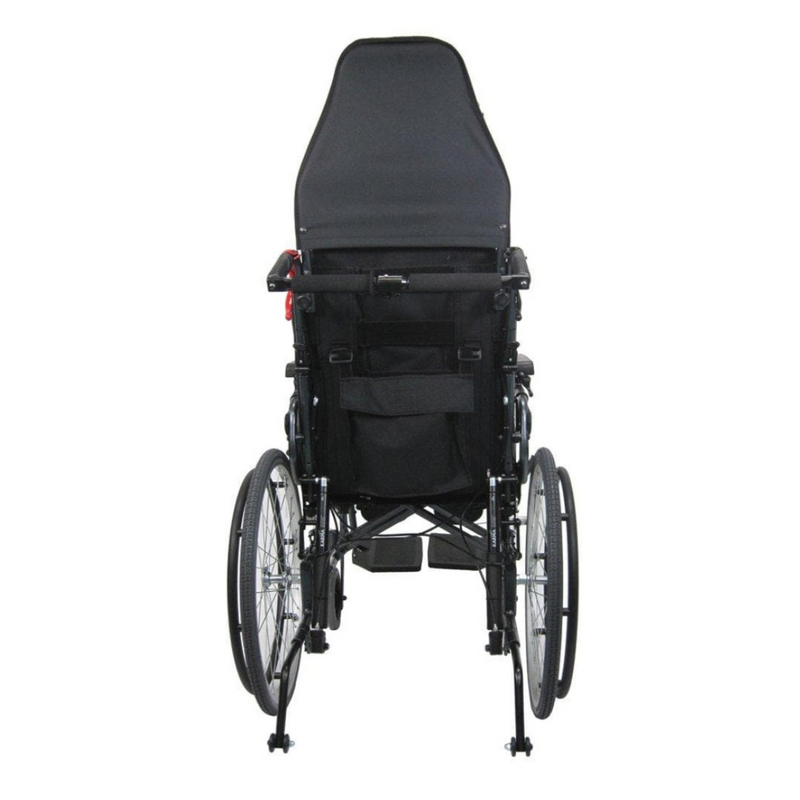 Karman Healthcare Ergonomic V-Seat Reclining Wheelchair, Diamond Black