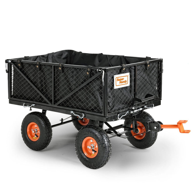 SuperHandy Towable Garden Cart – Quick Dump, 10" Tires, 660Lb Capacity