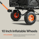 SuperHandy Towable Garden Cart – Quick Dump, 10" Tires, 660Lb Capacity